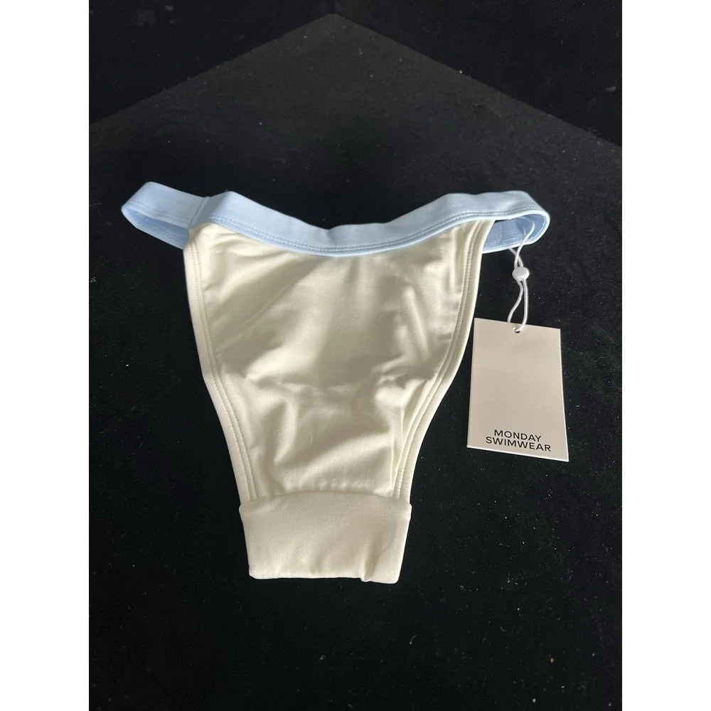 Monday Swimwear SANTORINI BOTTOM - IVORY/SEA MIST- Size P …. b22